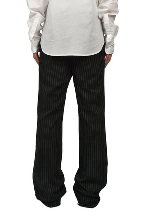 STEFAN FLARED CROPPED TROUSERS / BLK GRY