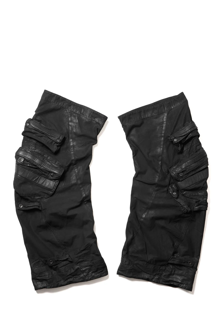 COTTON BACK SATIN GASMASK LEG COVER / BLK
