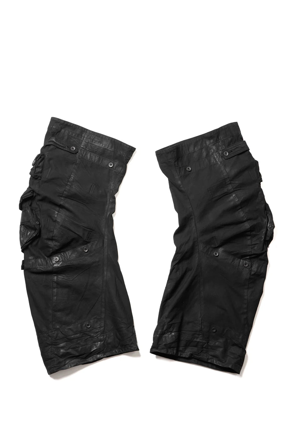 COTTON BACK SATIN GASMASK LEG COVER / BLK