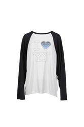 OPEN YY I LOVE YY RAGLAN TEE / BLU