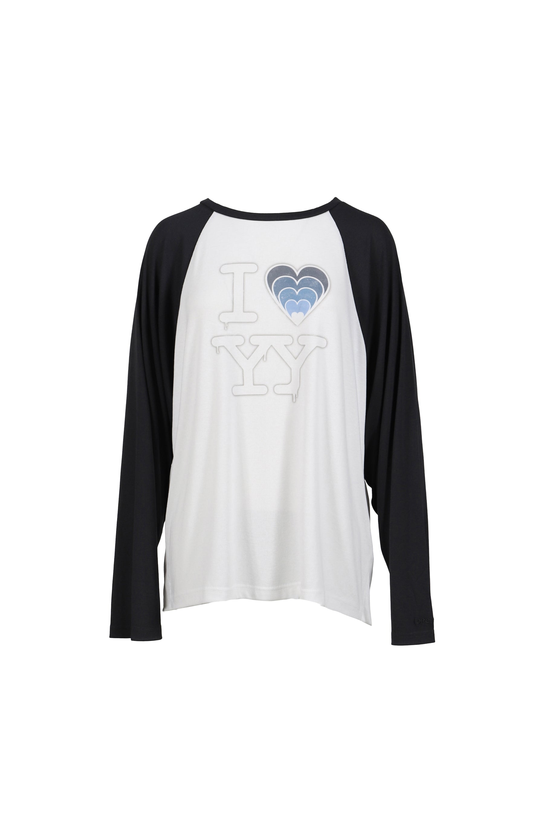 OPEN YY I LOVE YY RAGLAN TEE / BLU