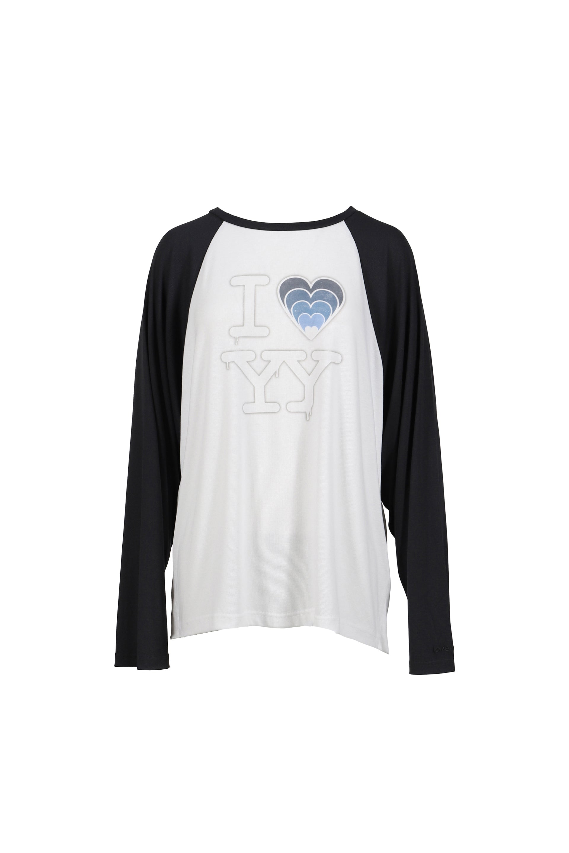 OPEN YY I LOVE YY RAGLAN TEE / BLU