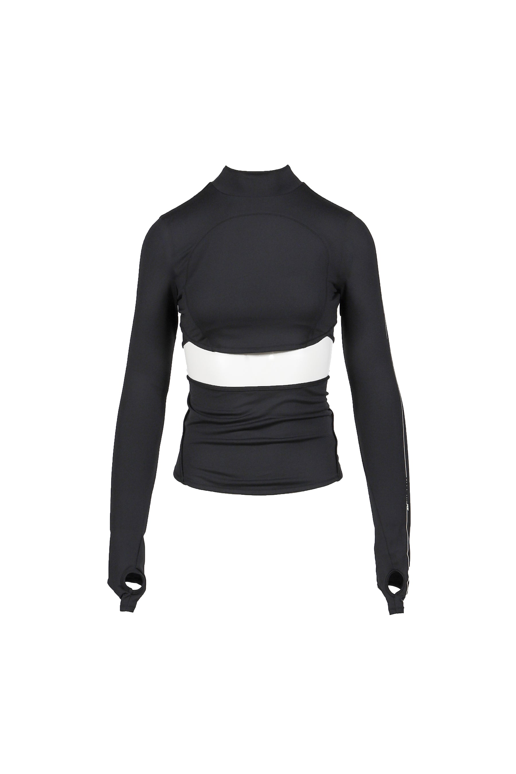 Hyein Seo FW25 DOUBLE LAYER CROP TOP / BLACK - NUBIAN