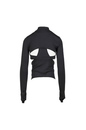 DOUBLE LAYER CROP TOP / BLACK 