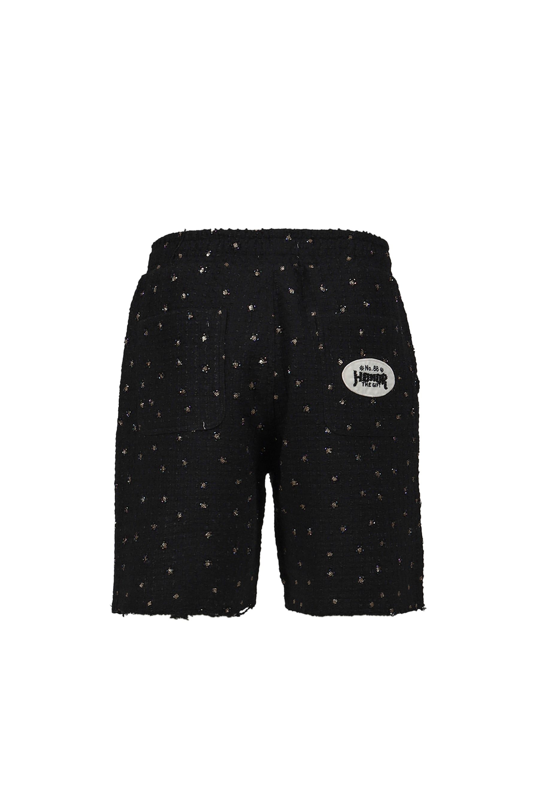 BEADED SHORTS / BLACK 