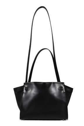 LEATHER "ITA" SHOULDER BAG / BLK