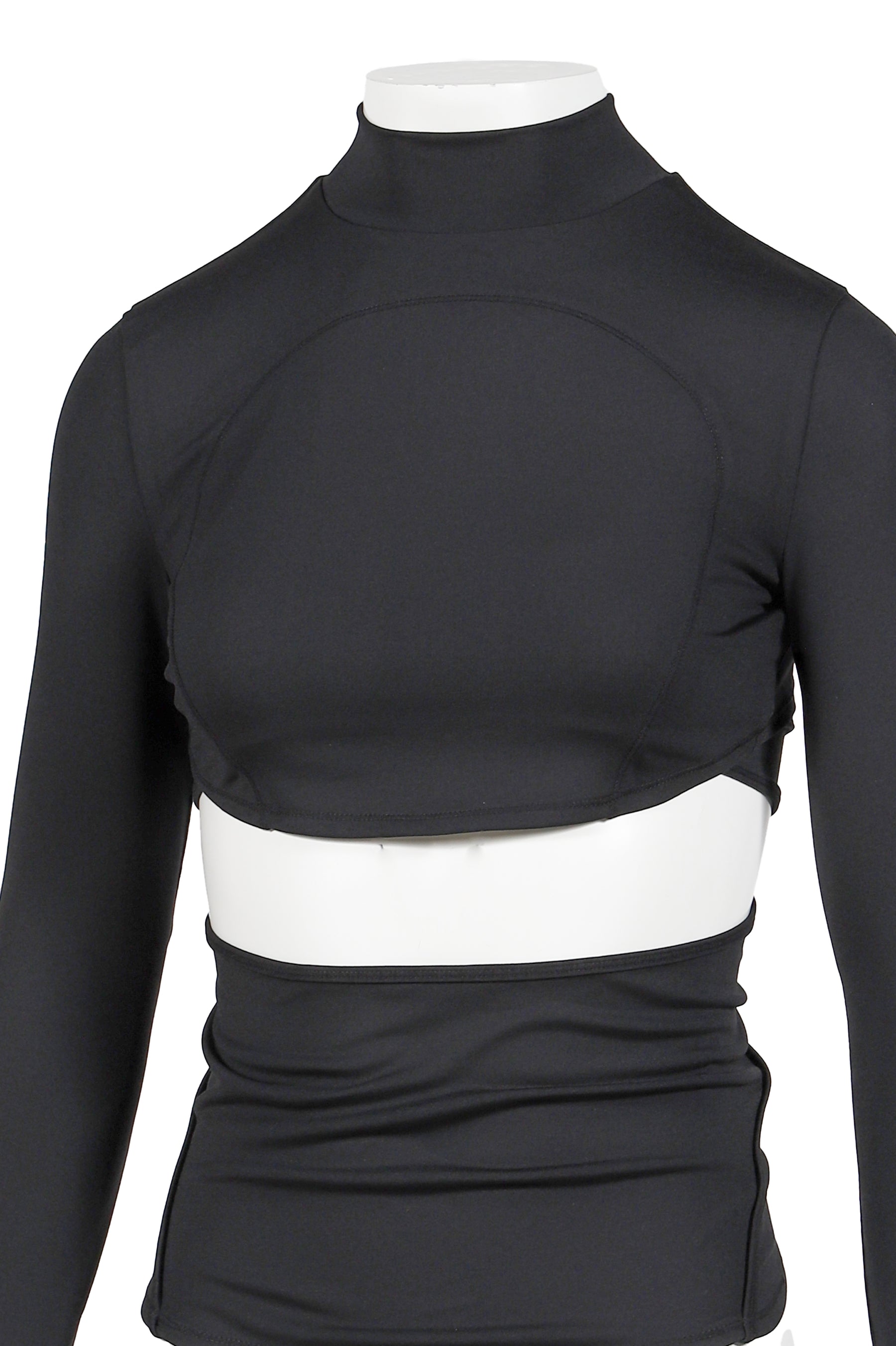 DOUBLE LAYER CROP TOP / BLACK 