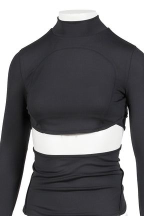 DOUBLE LAYER CROP TOP / BLACK 