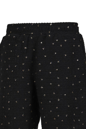 BEADED SHORTS / BLACK 