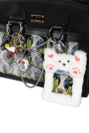 LEATHER "ITA" SHOULDER BAG / BLK