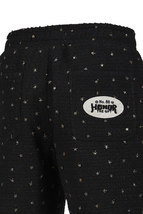 BEADED SHORTS / BLACK 