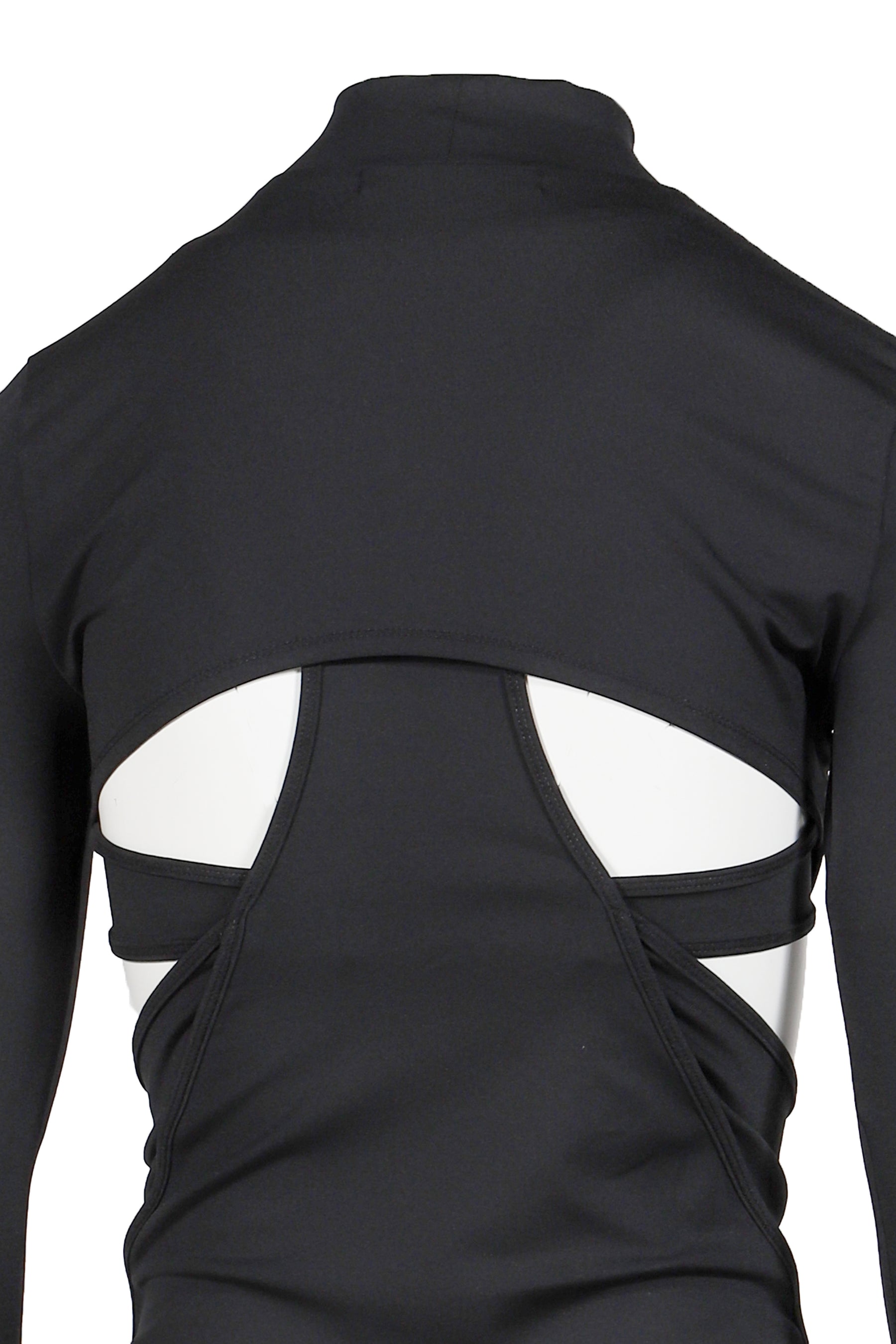 DOUBLE LAYER CROP TOP / BLACK 