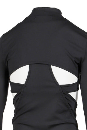 DOUBLE LAYER CROP TOP / BLACK 