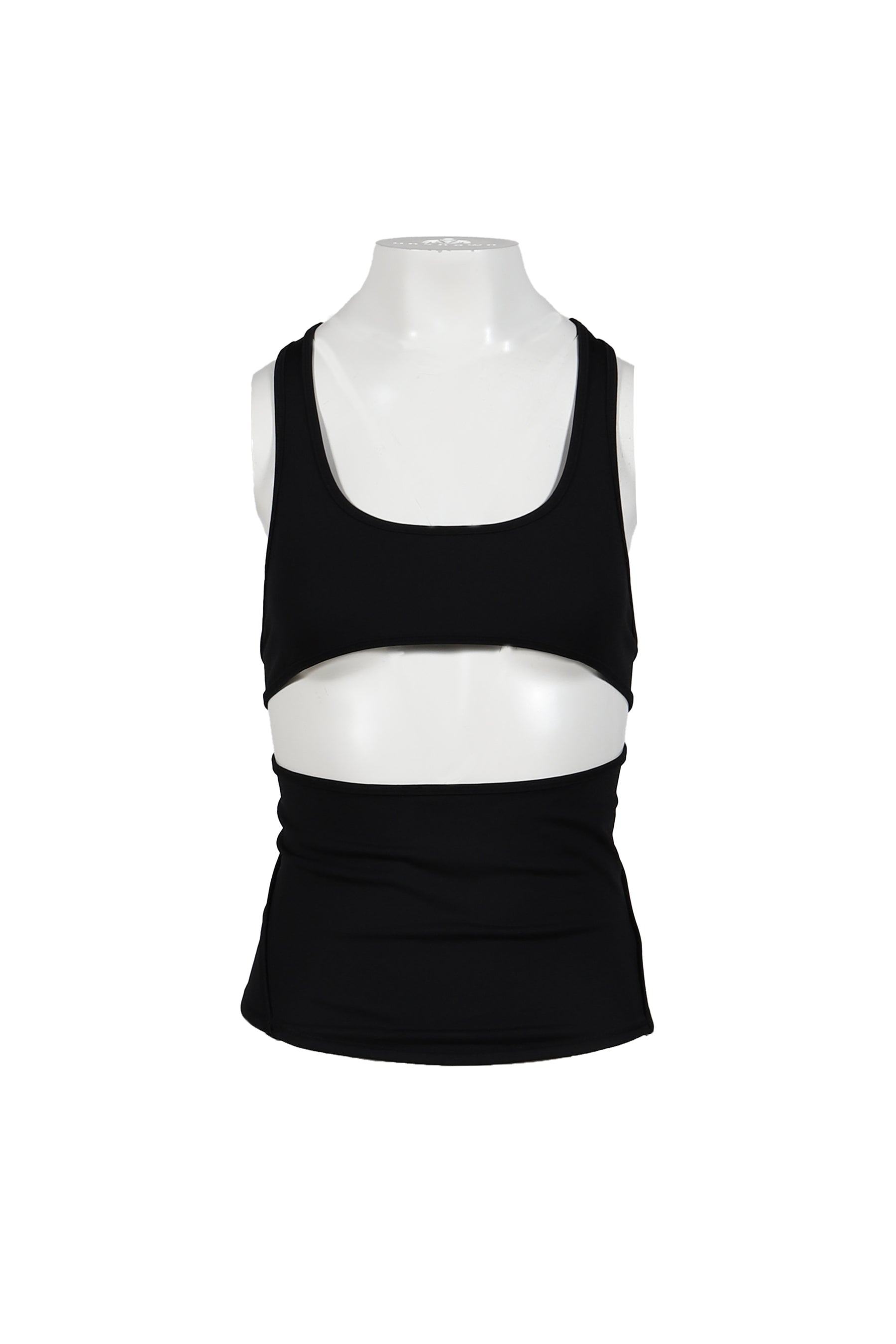 DOUBLE LAYER CROP TOP / BLACK 