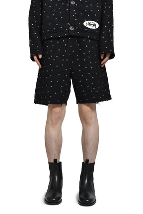 BEADED SHORTS / BLACK 