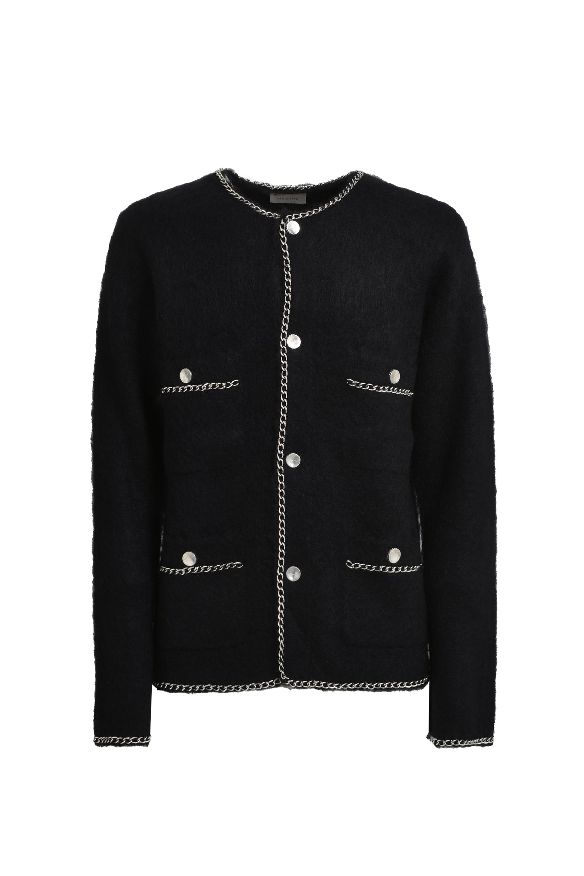 CHAIN MOHAIR CARDIGAN / BLK