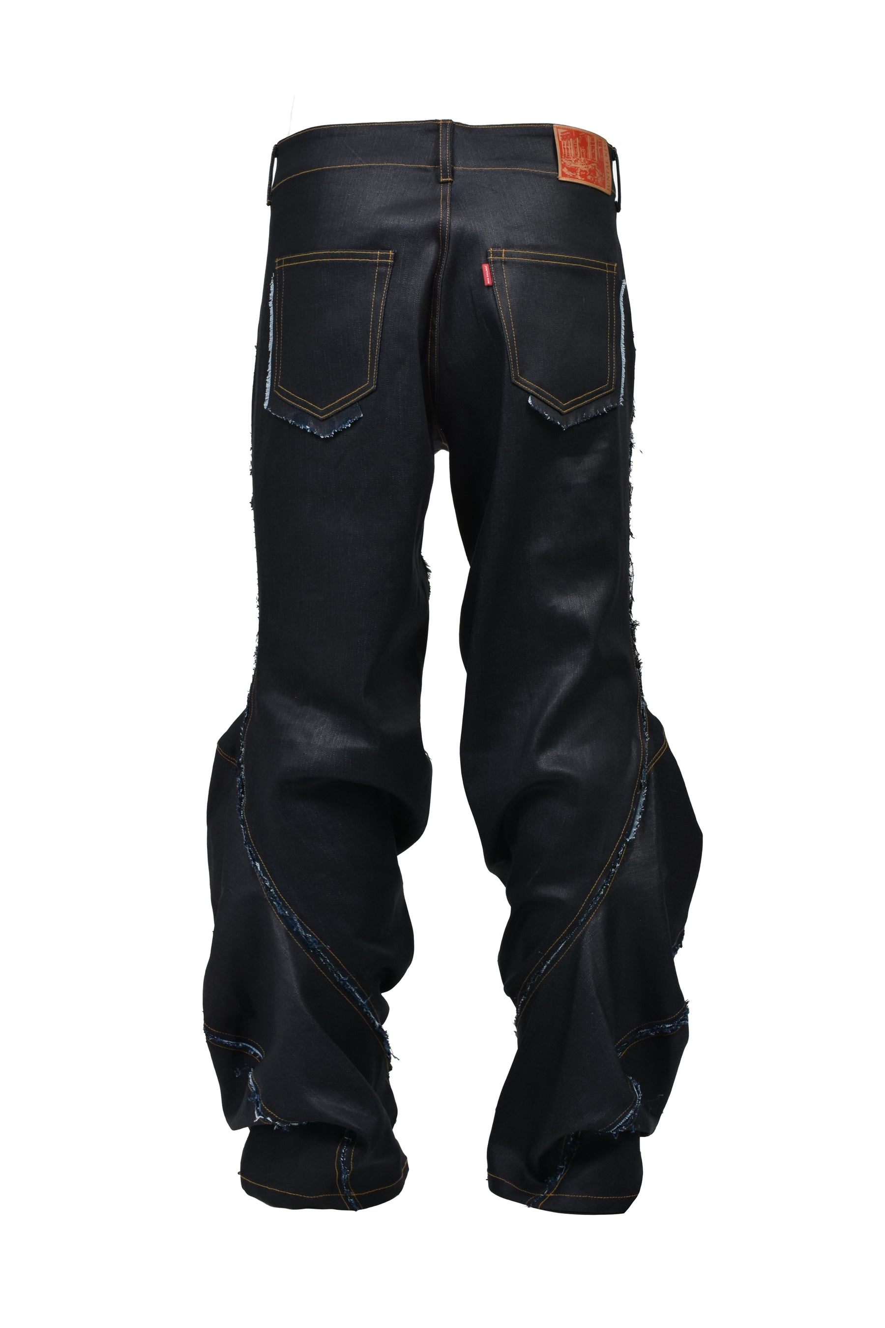 LASER-SLASHED TWIST PANTS / IND