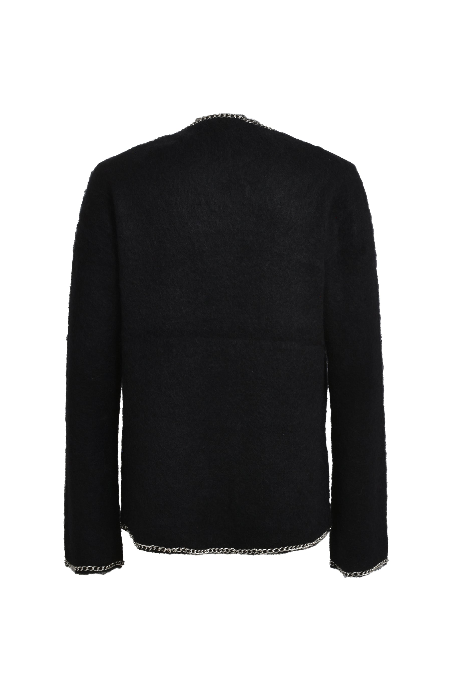 CHAIN MOHAIR CARDIGAN / BLK