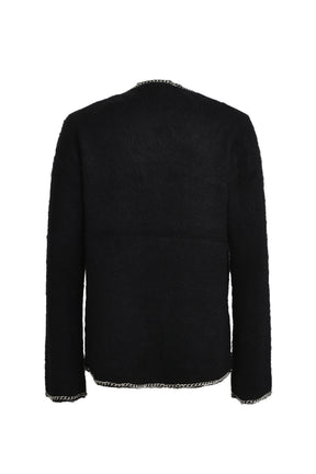 CHAIN MOHAIR CARDIGAN / BLK