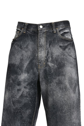 GALAXY DENIM BIG HEART PANTS / BLK