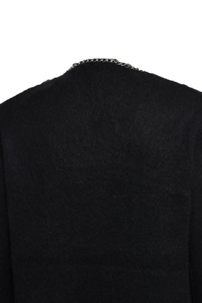 CHAIN MOHAIR CARDIGAN / BLK