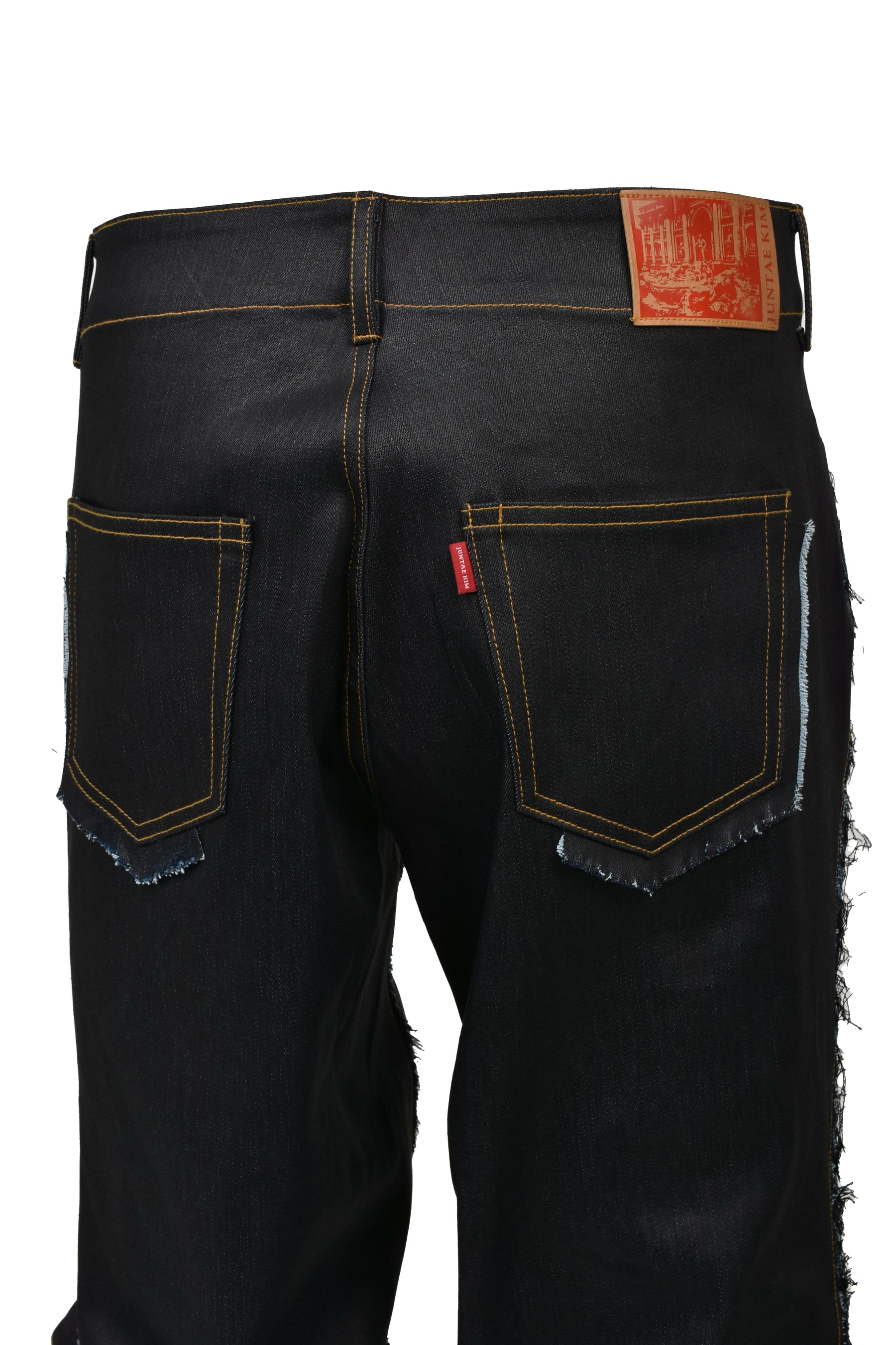 LASER-SLASHED TWIST PANTS / IND