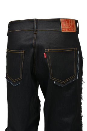 LASER-SLASHED TWIST PANTS / IND