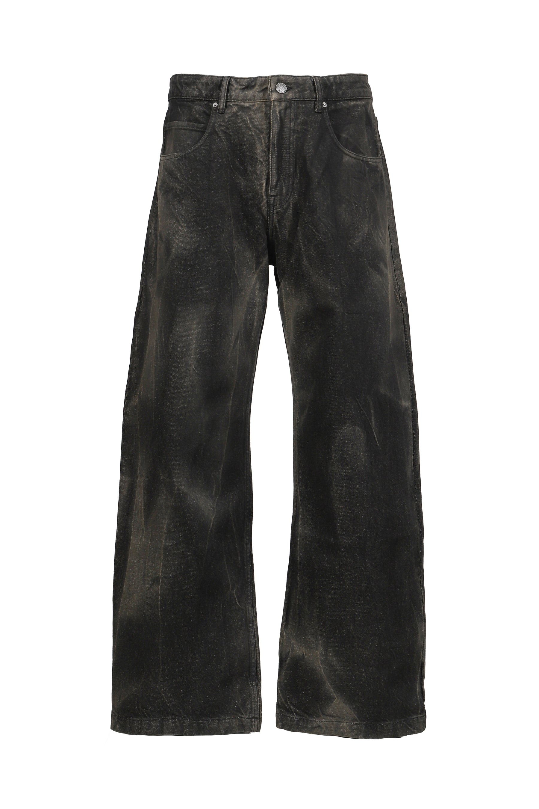 DENIM WIDE LEG PANT / BLK VEIN 