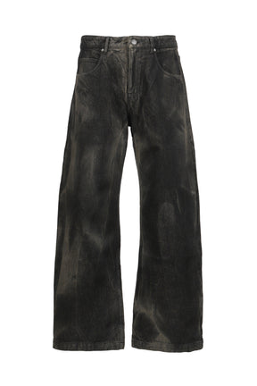 DENIM WIDE LEG PANT / BLK VEIN 