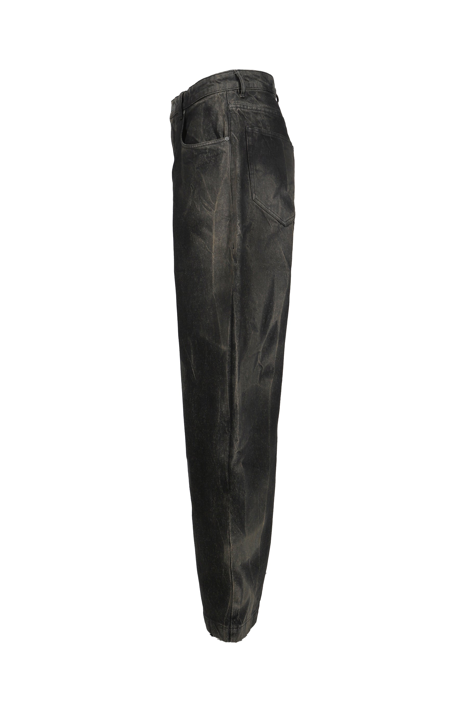 DENIM WIDE LEG PANT / BLK VEIN 