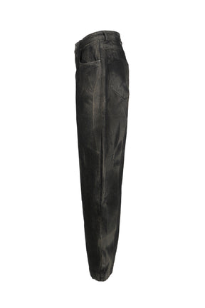 DENIM WIDE LEG PANT / BLK VEIN 
