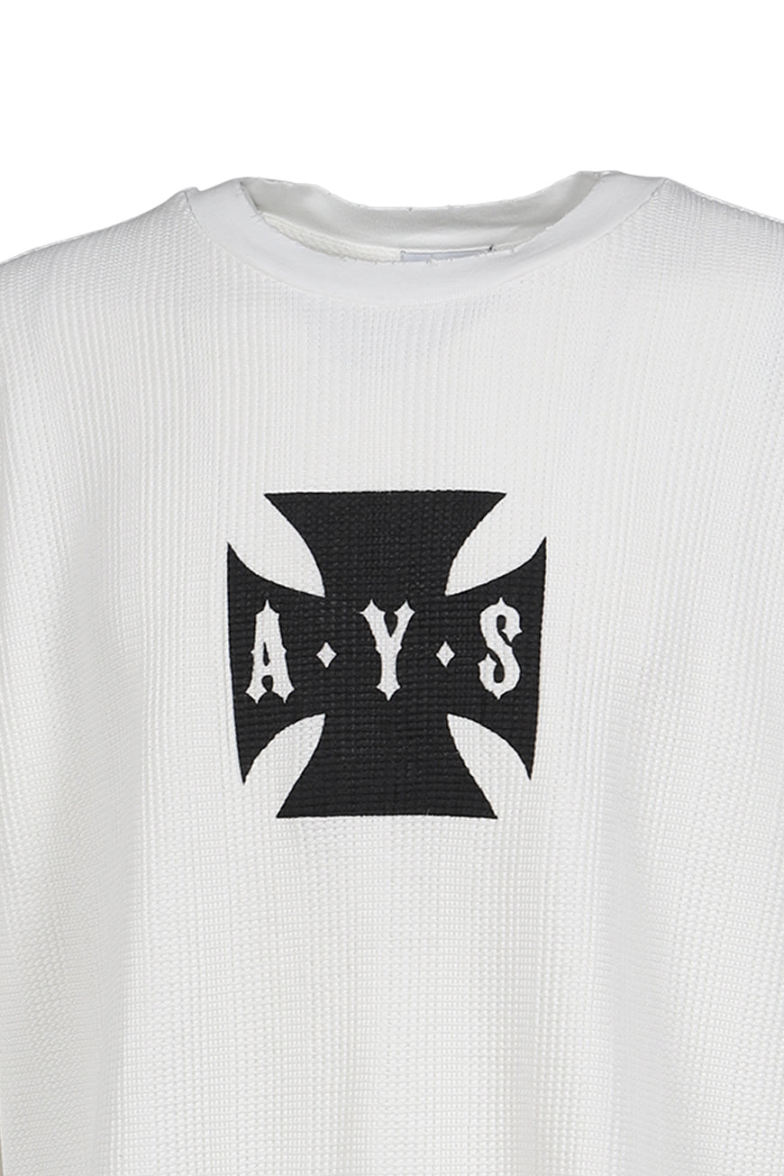ASKYURSELF アスクユアセルフ SS26 DESTROYER CROSS WAFFLE LS