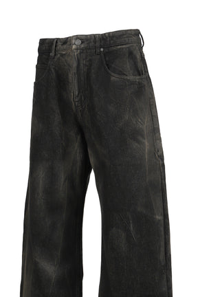 DENIM WIDE LEG PANT / BLK VEIN 