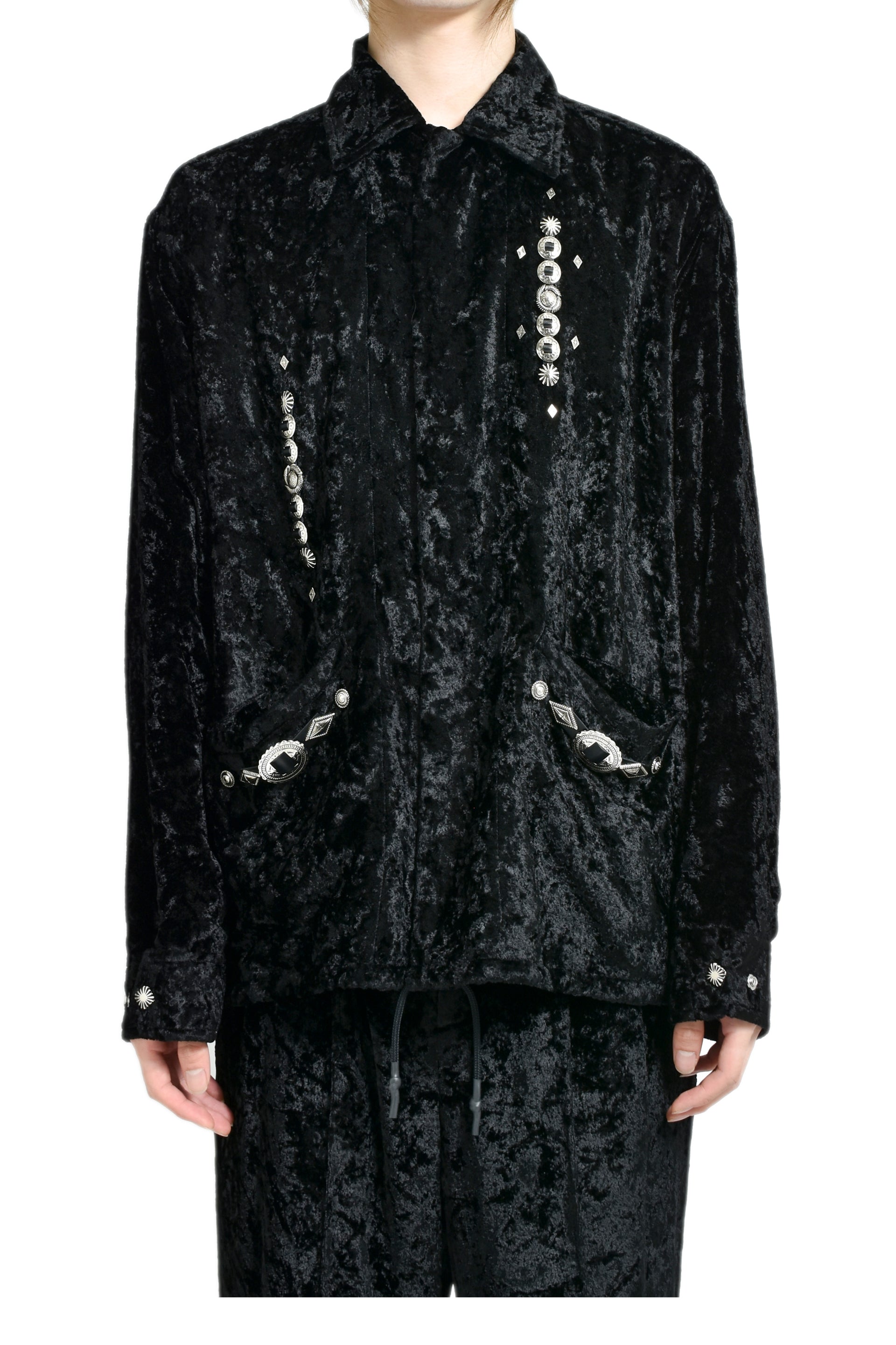 CRUSH VELVET BLOUSON / BLK