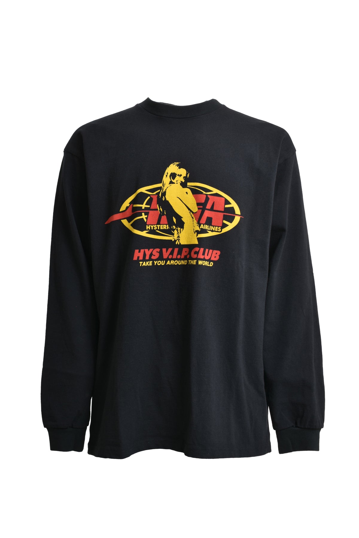 HYSTERIC AIRLINE LS T-SHIRTS / BLK