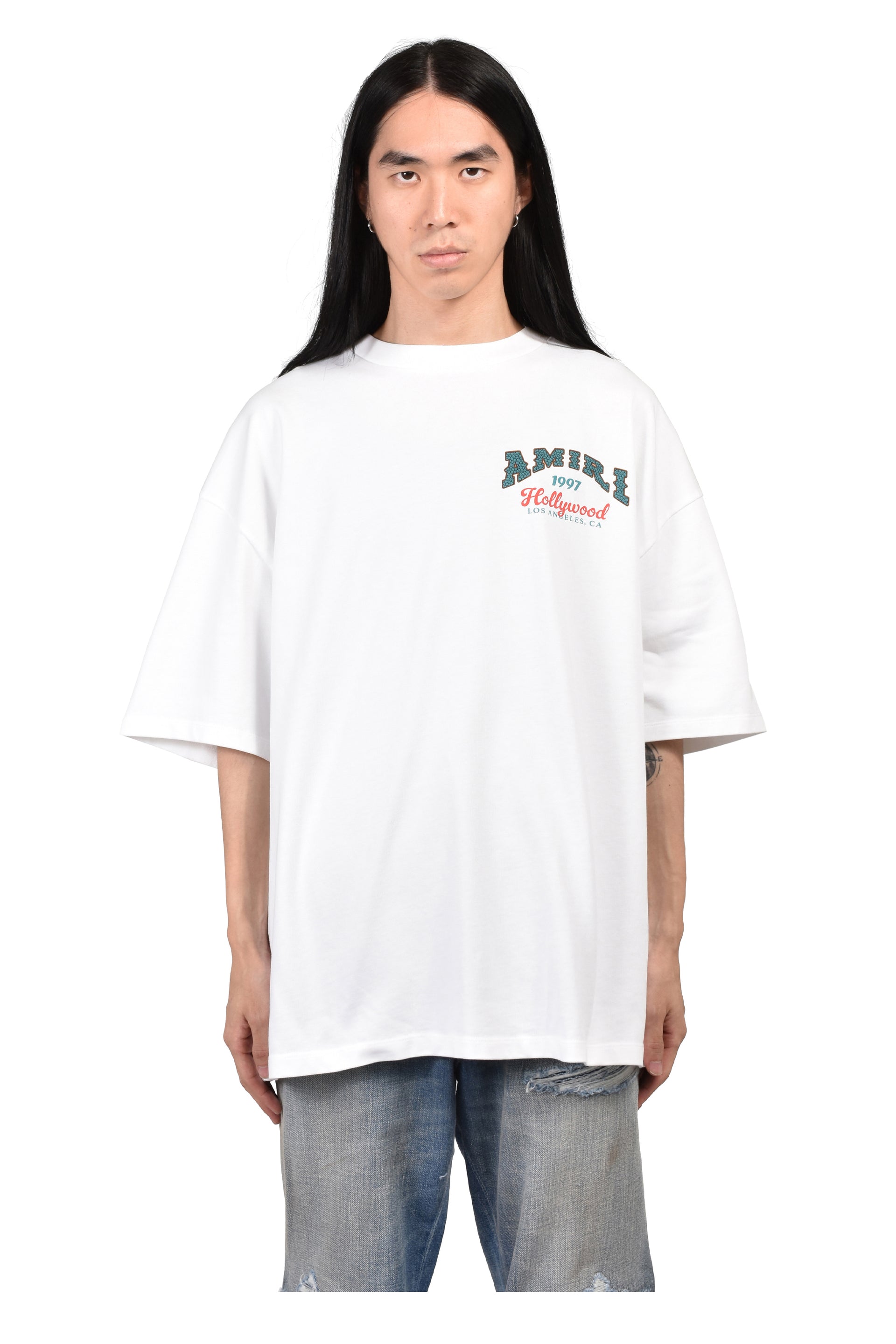 AMIRI HOLLYWOOD OS TEE / WHT