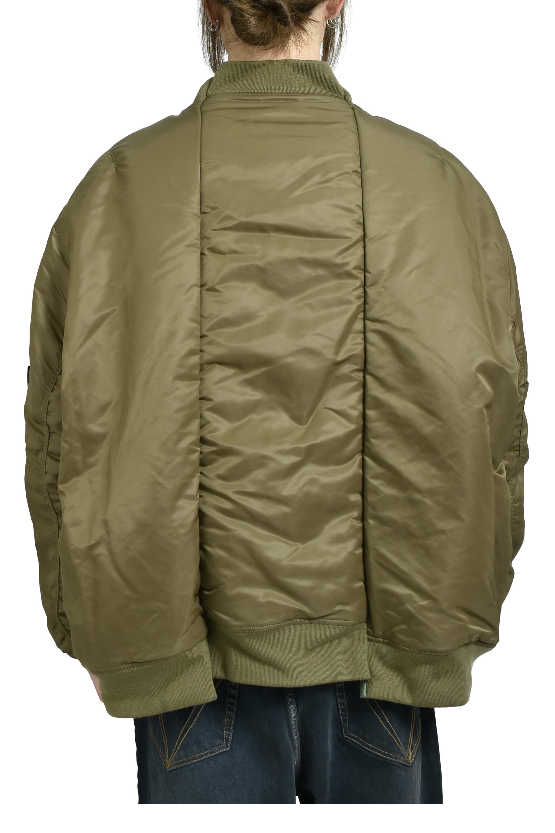 CUT-UP BOMBER JACKET / GRN
