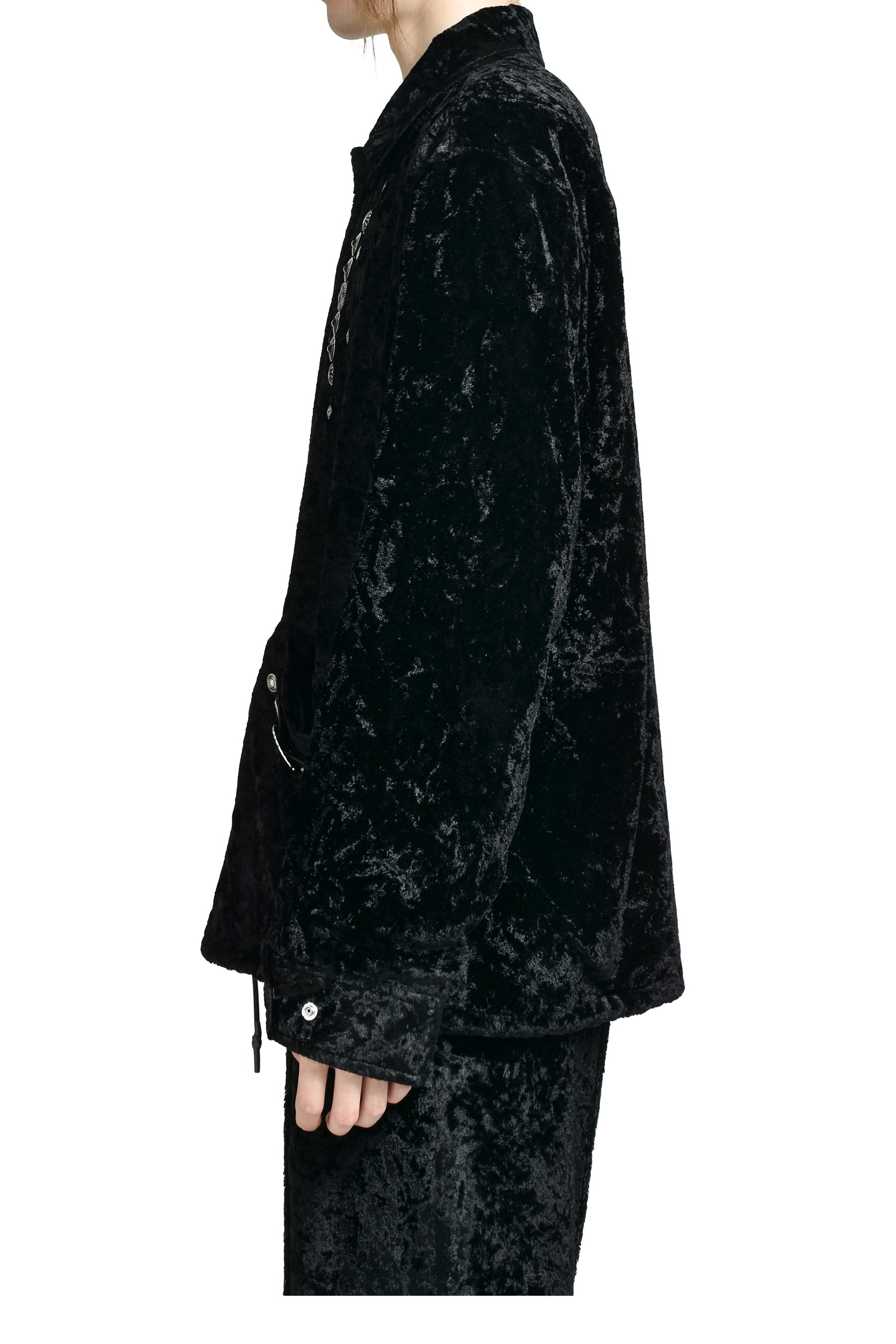 CRUSH VELVET BLOUSON / BLACK 