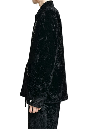 CRUSH VELVET BLOUSON / BLACK 