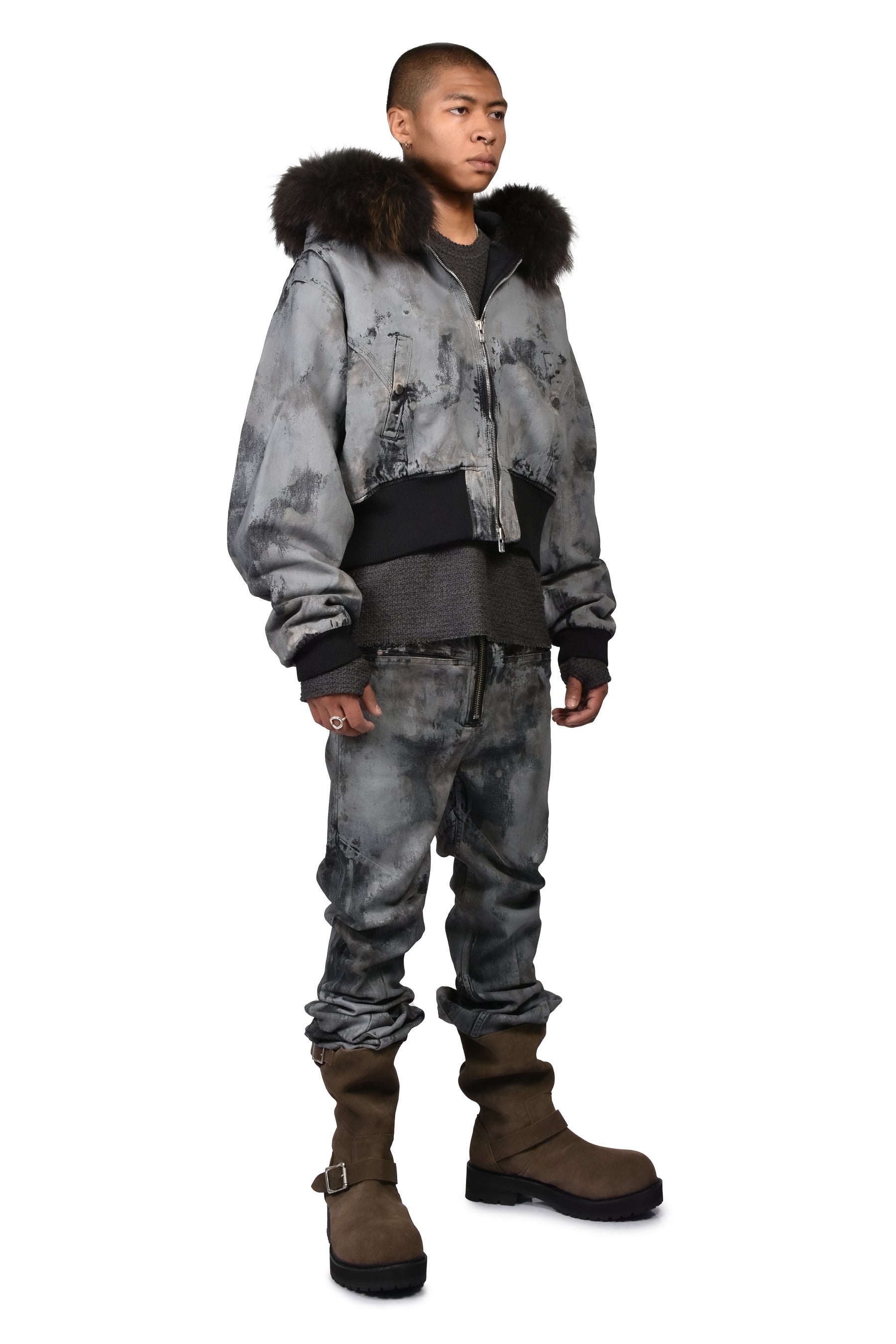 KIEFER WAXED BOMBER / RUST GRY