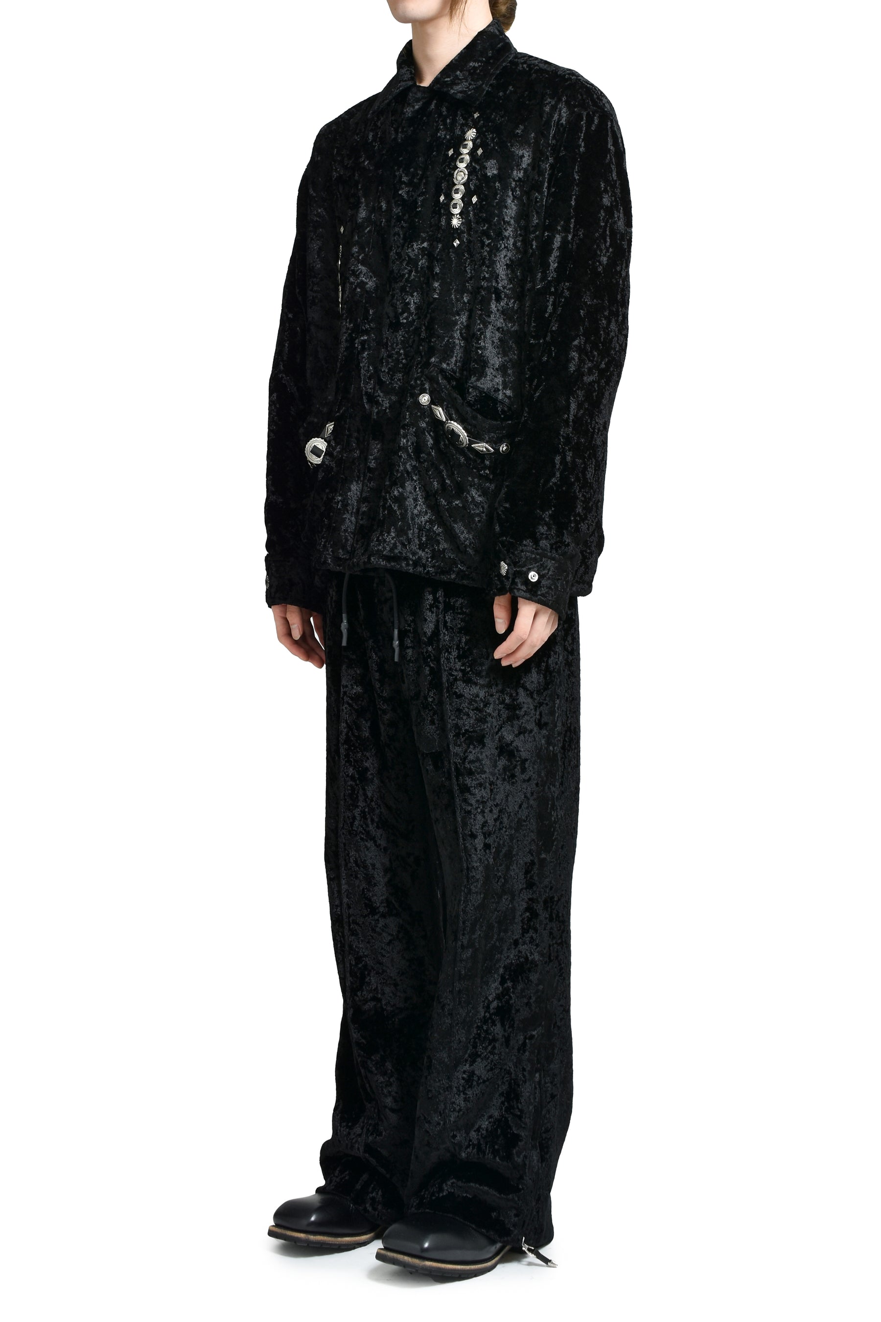 CRUSH VELVET BLOUSON / BLACK 