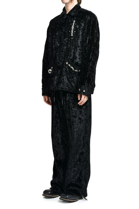 CRUSH VELVET BLOUSON / BLACK 