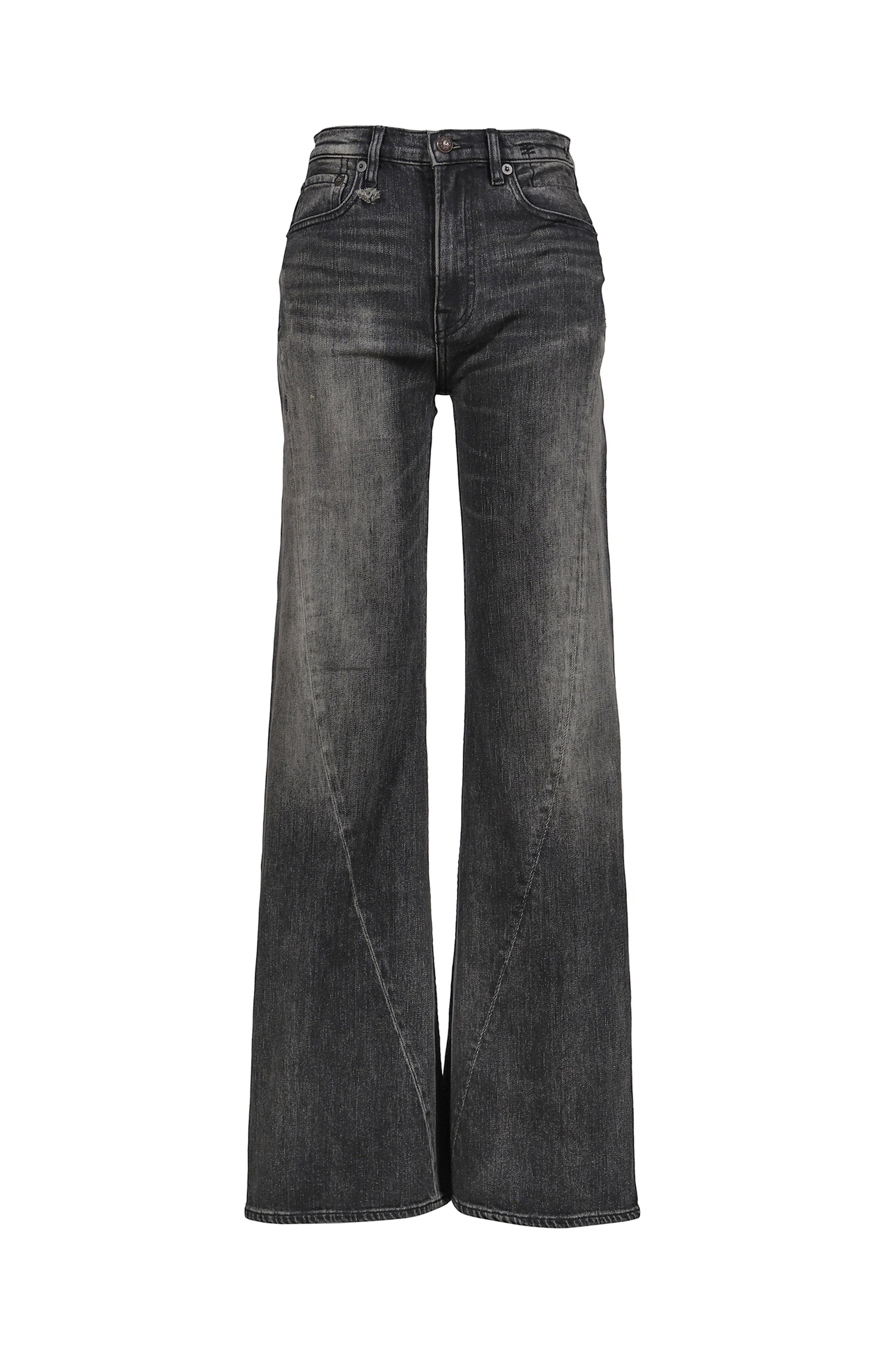 TWISTED SEAM FLARE JEAN / BLK