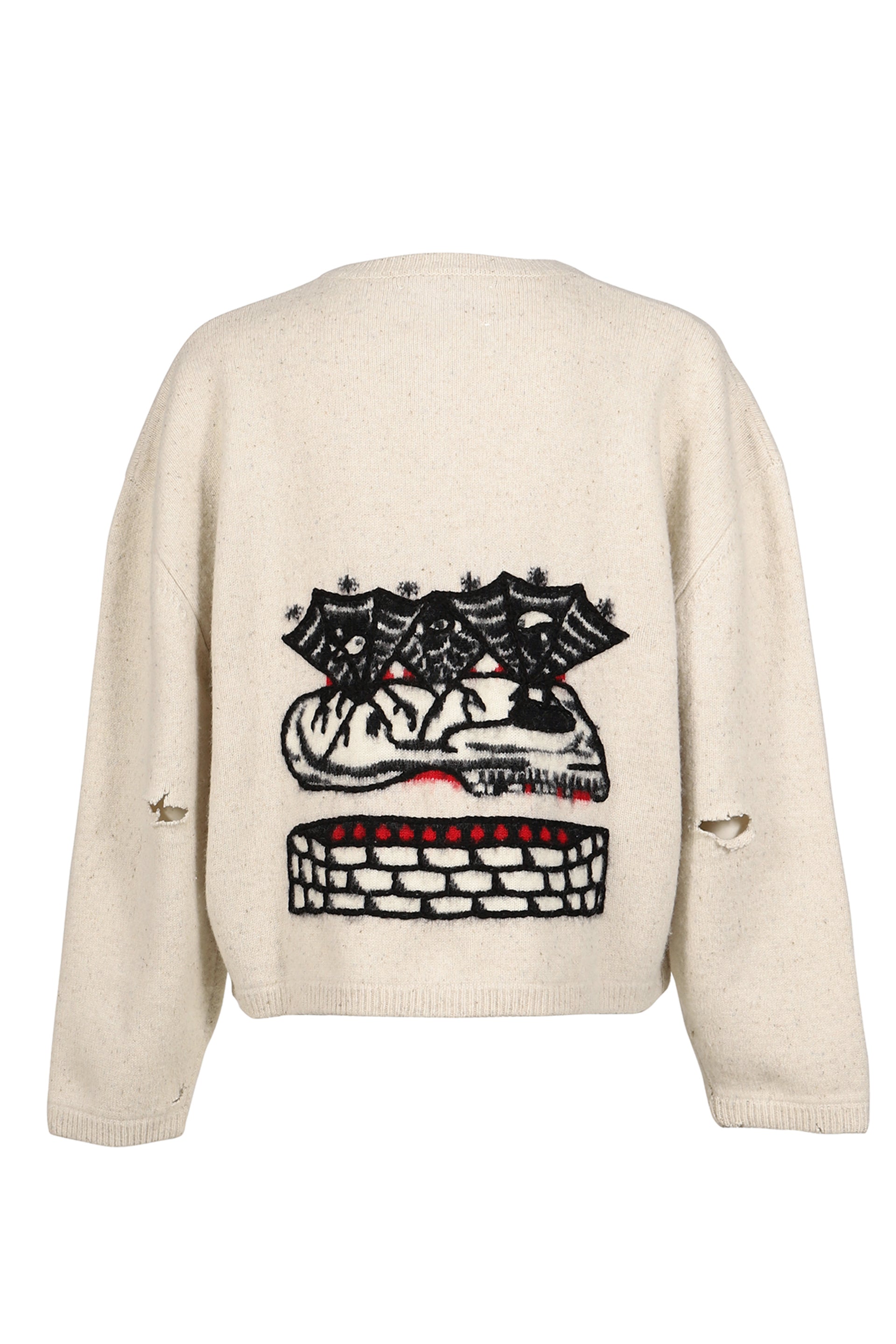 GRAN DAMA CREWNECK CARDIGAN / HEATHER GRY