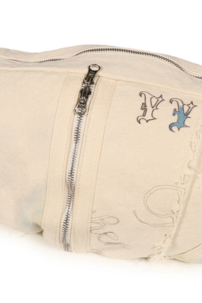 YY GRAPHIC CARGO MESSENGER BAG / WHT
