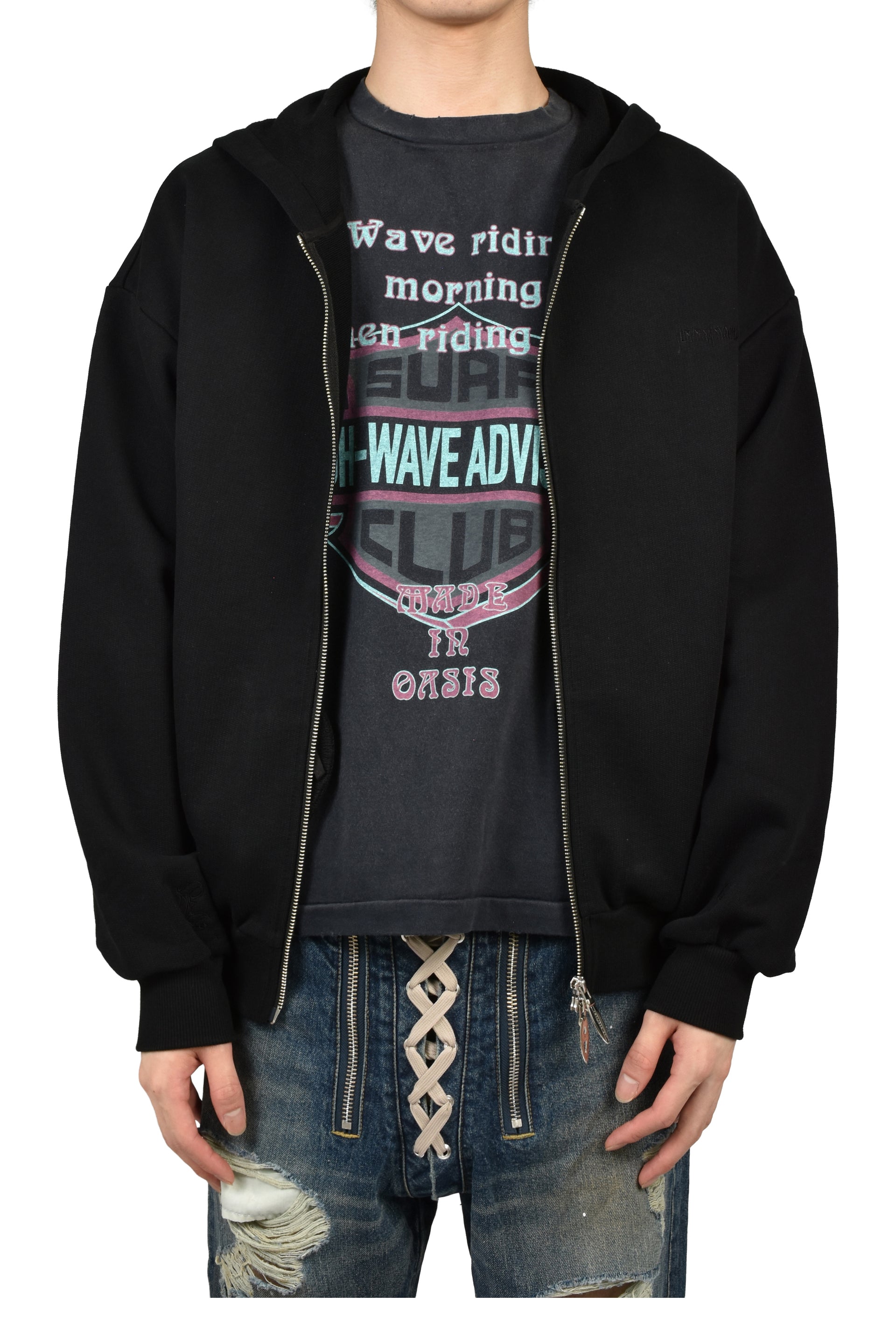 CLASSIC ZIPUP HOODIE / BLK