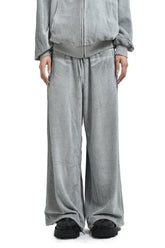 Velour Wide Sweatpants / Gray 