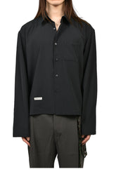 L/S CROPPED CASUAL SHIRT / NVY