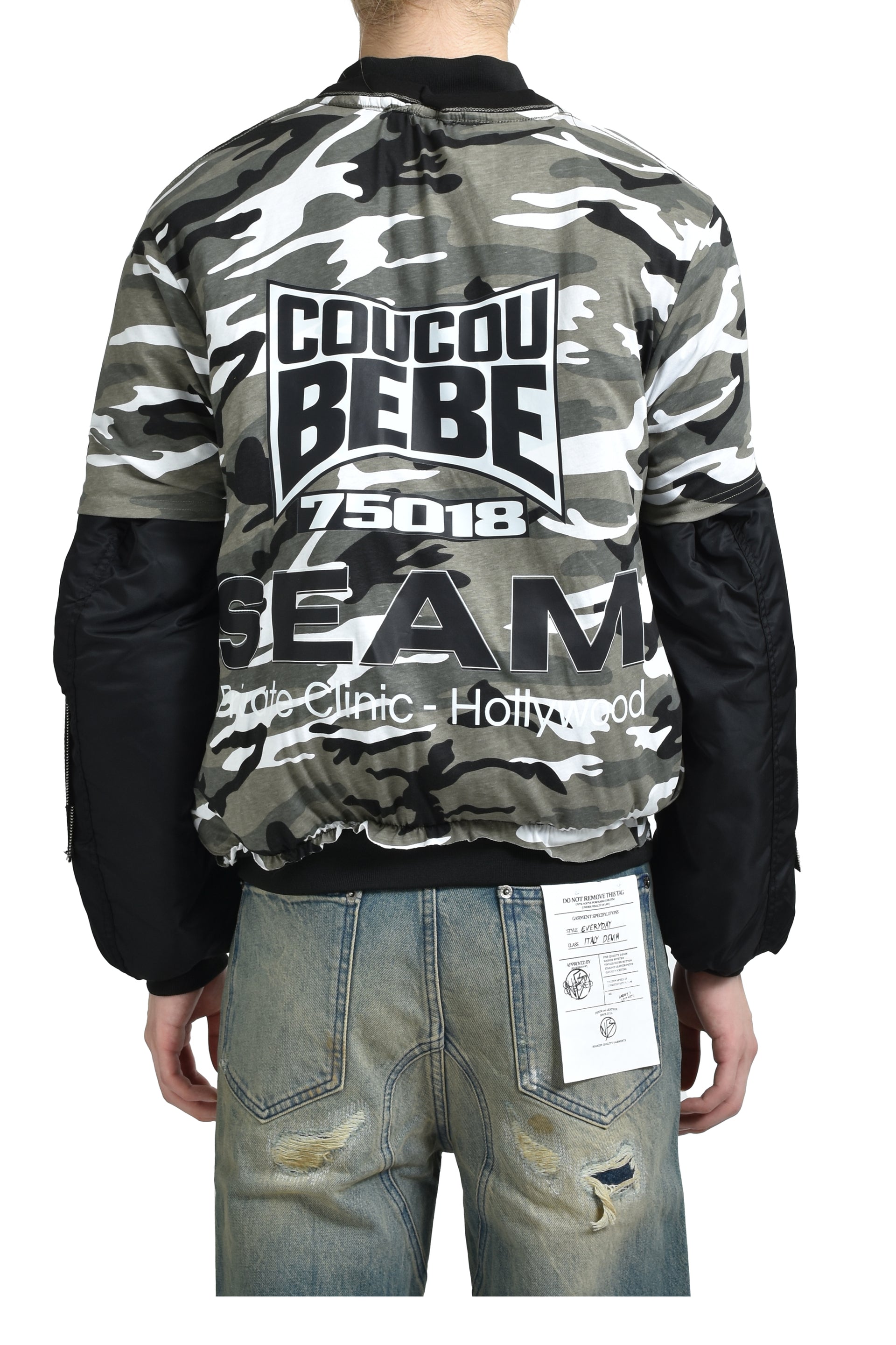 METALLIC TESTO T-SHIRT - BOMBER JACKET / GRY CAMO