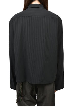 L/S CROPPED CASUAL SHIRT / NVY